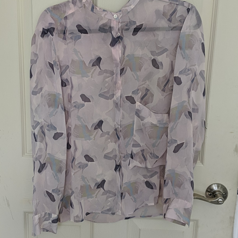 Theory silk button top - large